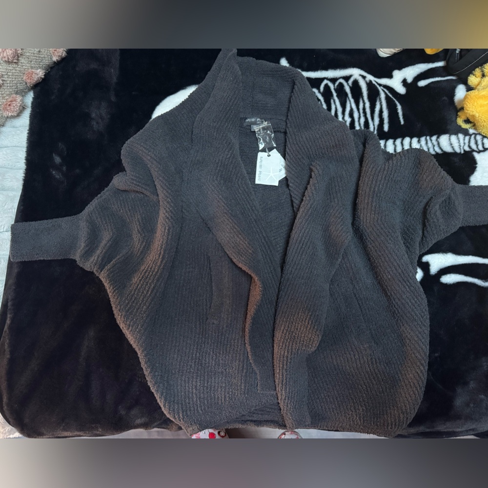 Barefoot Dreams dark gray Knit Cardigan